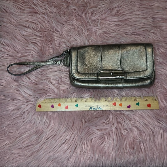 Coach metallic gold wristlet/clutch - Picture 1 of 6